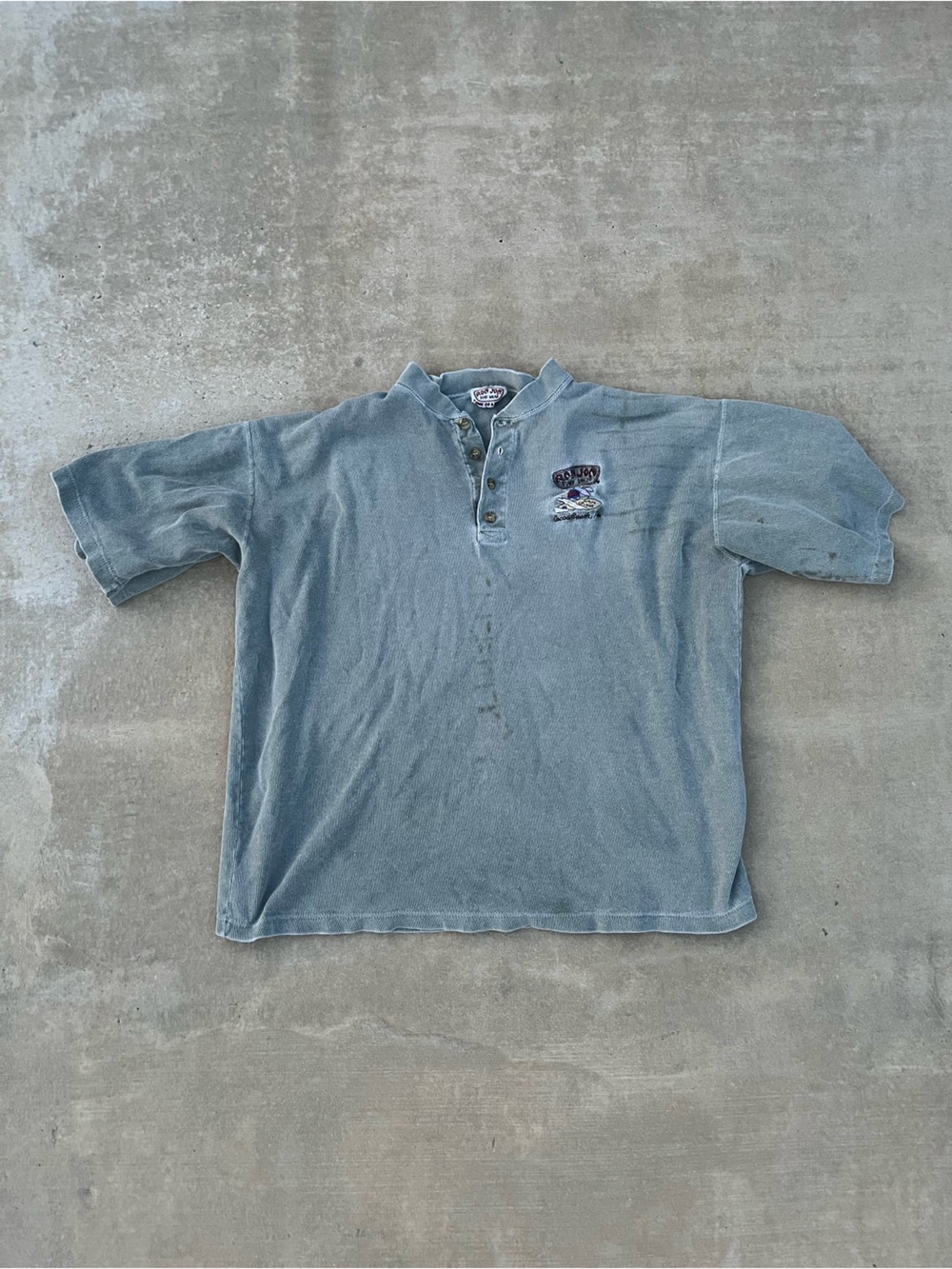 Vintage Ron Jon Surf Shop Green Henley Tee size L - Picture 3 of 8